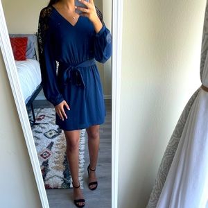 Navy blue long sleeve dress